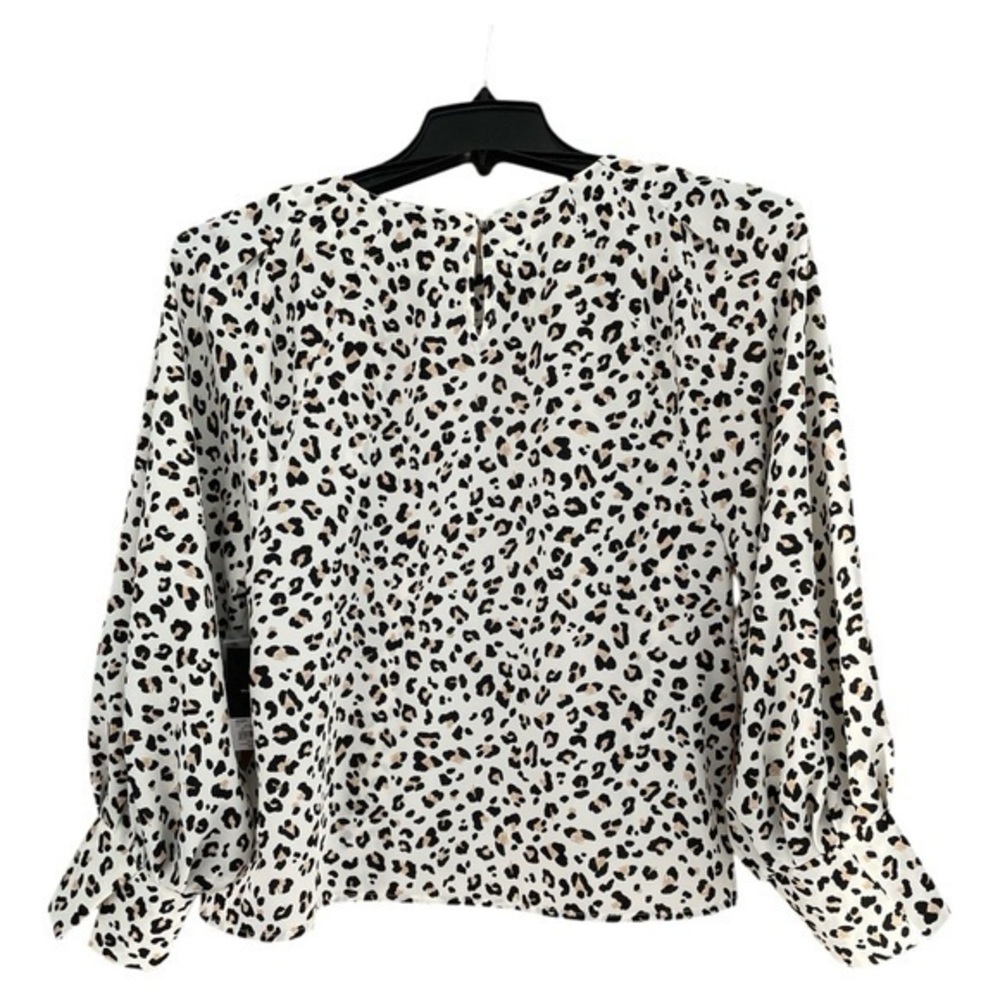 Nine‎ West Women’s Cheetah Animal Print Blouse Mob Wife Glam NWT Size Small